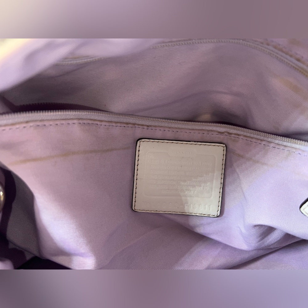 Coach Hampton F13811 | White Leather Satchel Bag | Bag Only | See Photos - Picture 14 of 16